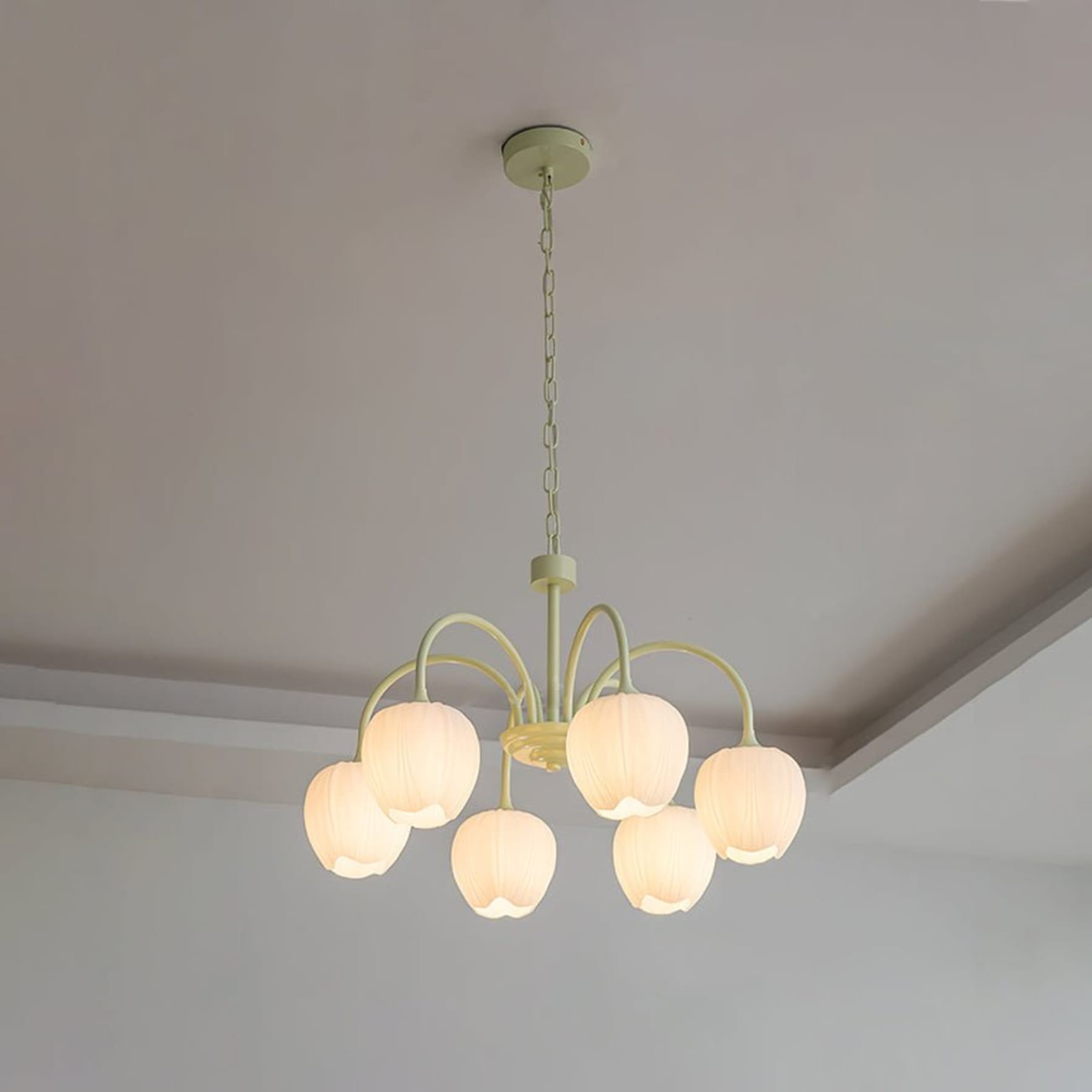 Retro Metal And Glass Chandelier With Included Bulbs For Living Room — Halden Lighting