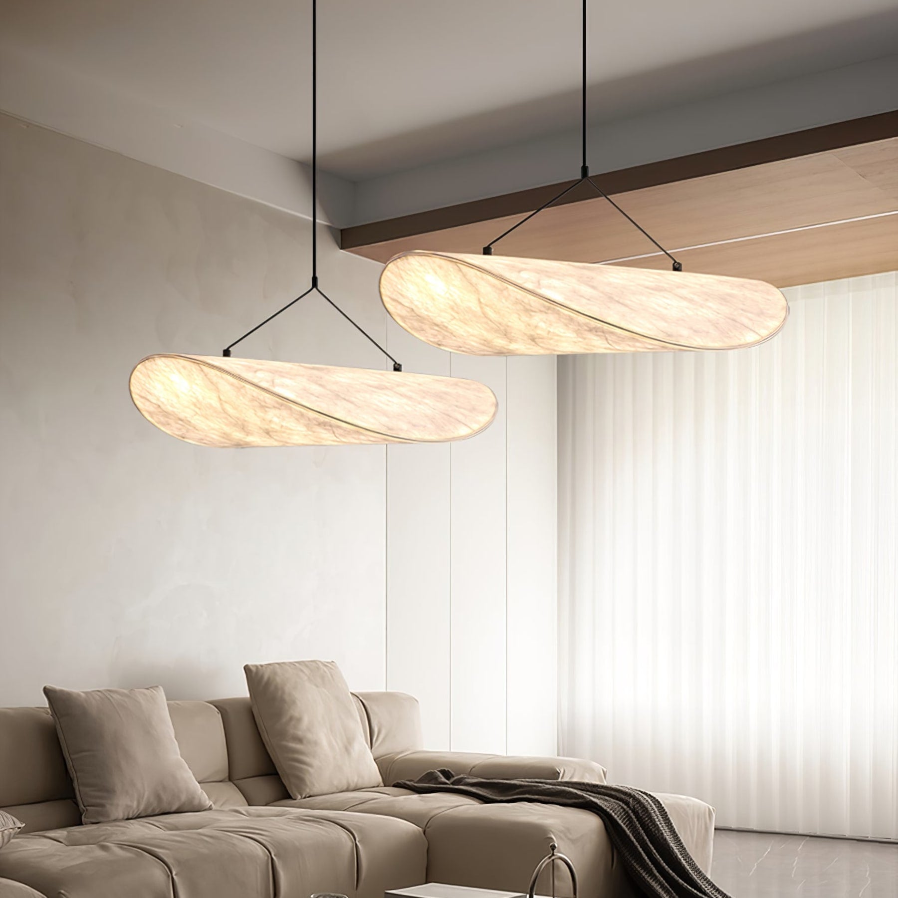 Modern Round Pendant Light With Stepless Dimming — Halden Lighting