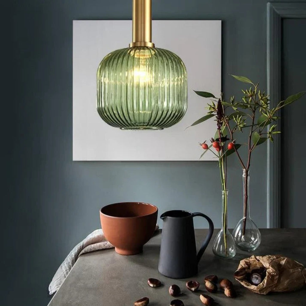 Modern Glass Pendant Light With Warm LED Glow — Halden Lighting