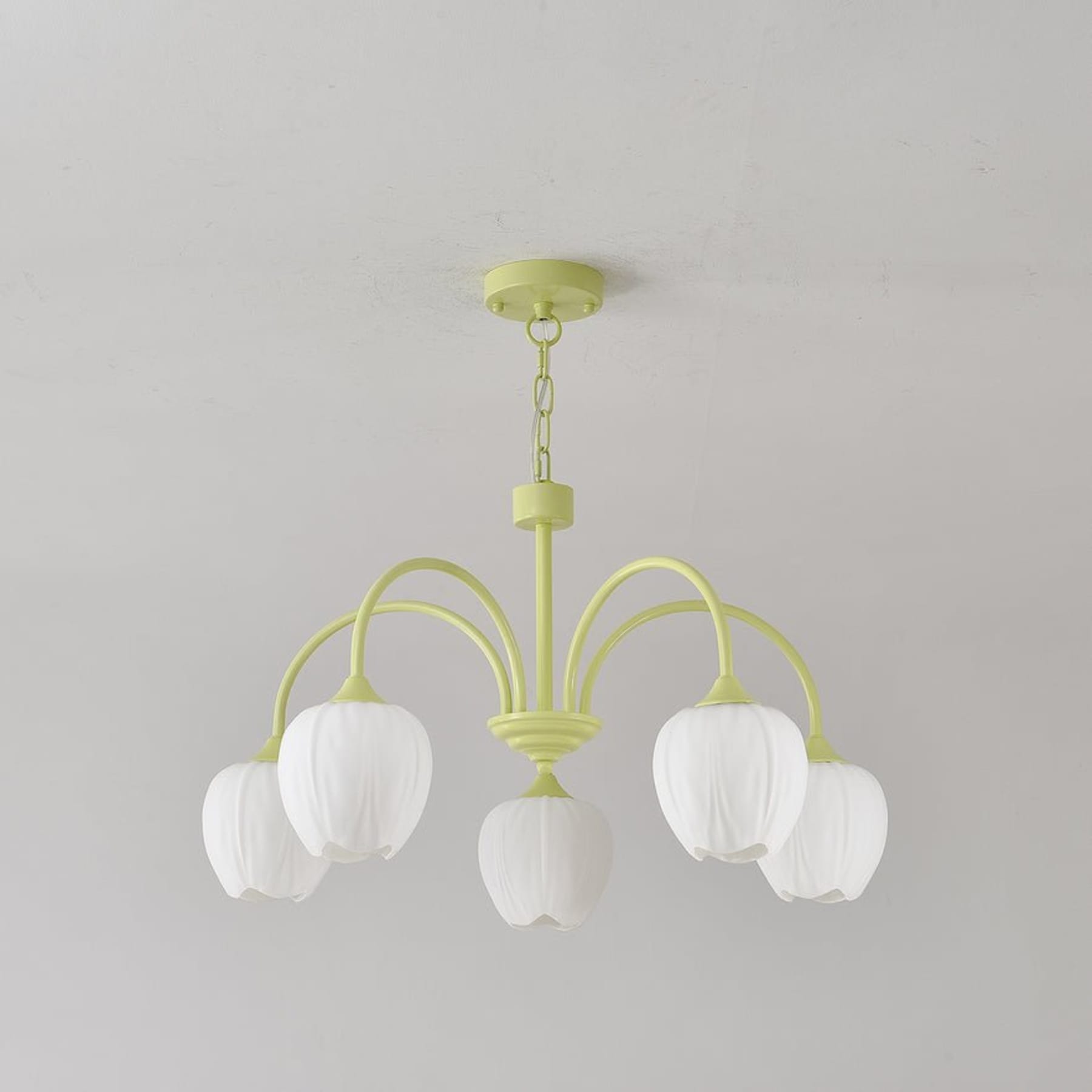 Retro Metal And Glass Chandelier With Included Bulbs For Living Room — Halden Lighting