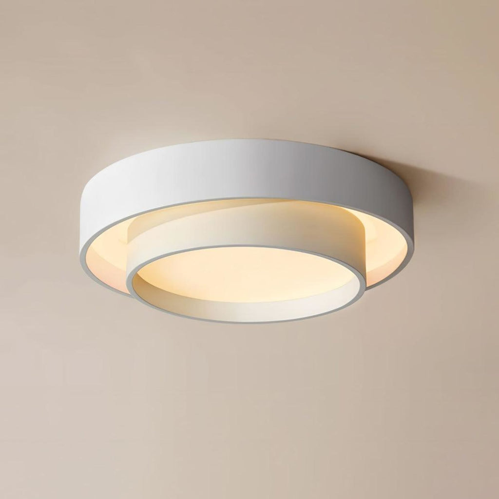Modern Metal Flush Mount Ceiling Light With Cool Daylight Glow — Halden Lighting