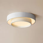 Modern Metal Flush Mount Ceiling Light With Cool Daylight Glow — Halden Lighting