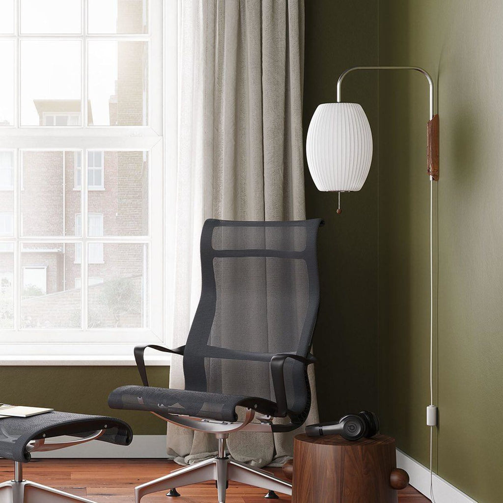Retro Silk and Walnut Wall Light With Warm LED Glow — Halden Lighting