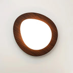 Scandinavian Wood Flush Mount Ceiling Light for Living Room — Halden Lighting