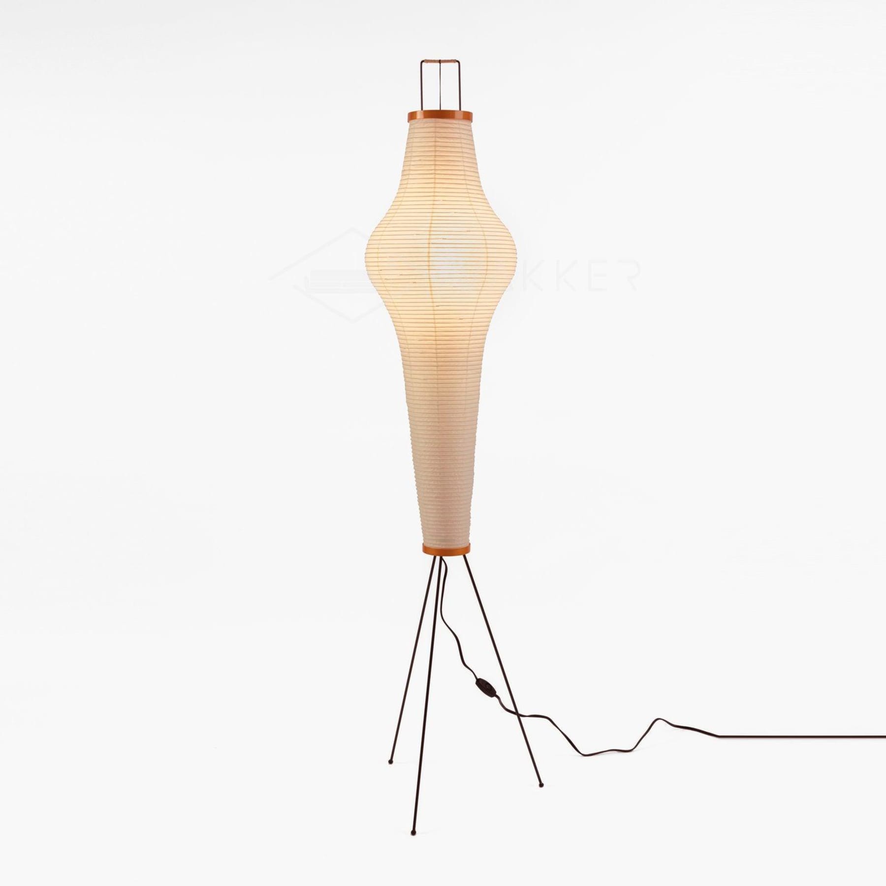 Modern Rice Paper Floor Lamp for Living Room and Bedroom — Halden Lighting