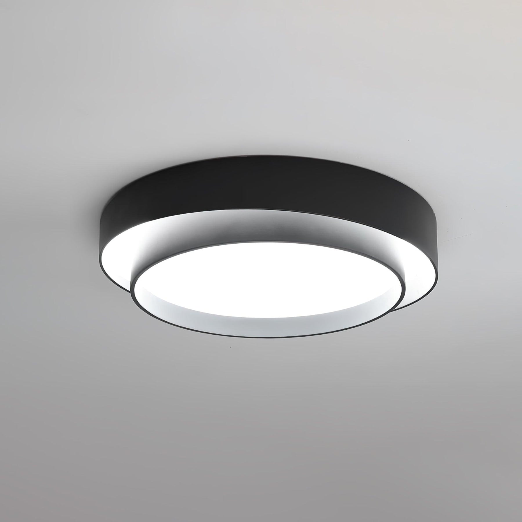 Modern Metal Flush Mount Ceiling Light With Cool Daylight Glow in Ø60 x 14 cm (Ø23.6" x 5.5") — Halden Lighting