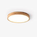 Scandinavian Wood Flush Mount Ceiling Light With Slim Profile — Halden Lighting