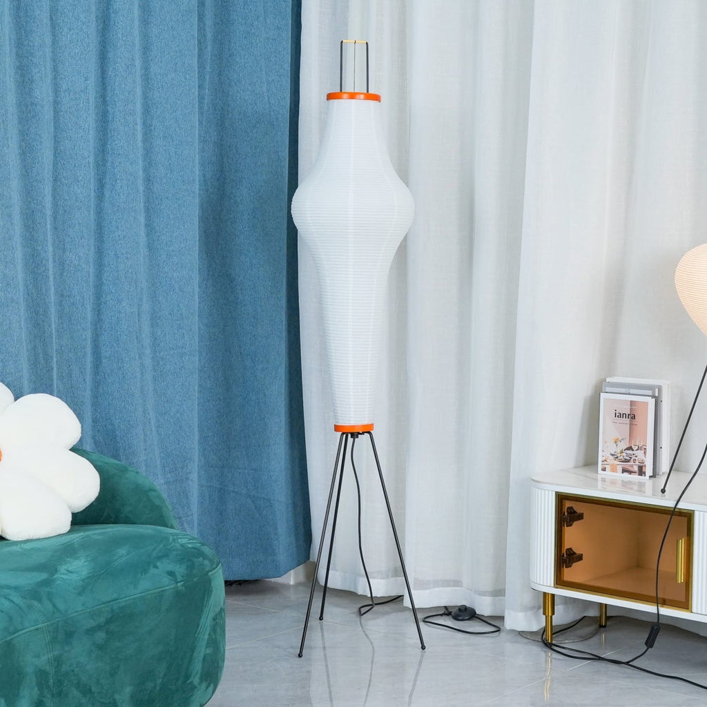 Modern Rice Paper Floor Lamp for Living Room and Bedroom — Halden Lighting