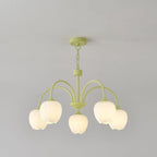 Retro Metal And Glass Chandelier With Included Bulbs For Living Room — Halden Lighting