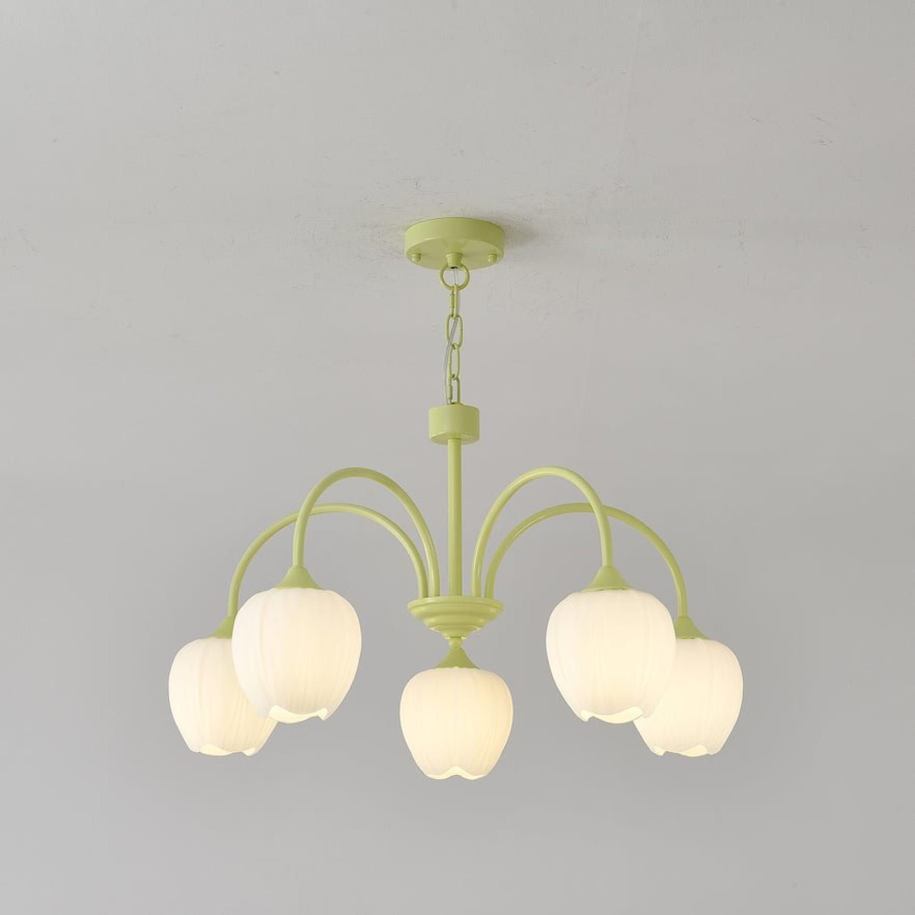 Retro Metal And Glass Chandelier With Included Bulbs For Living Room — Halden Lighting