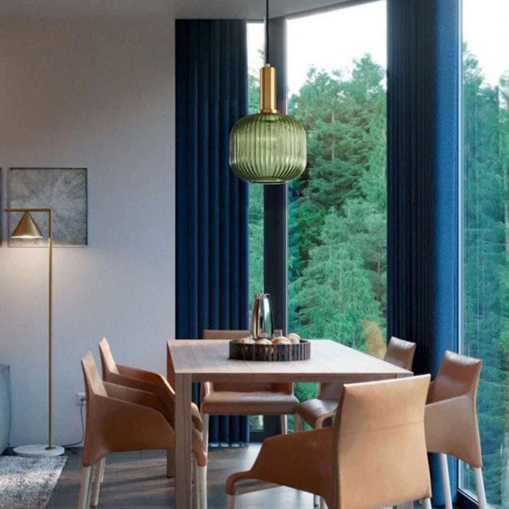 Modern Glass Pendant Light With Warm LED Glow — Halden Lighting