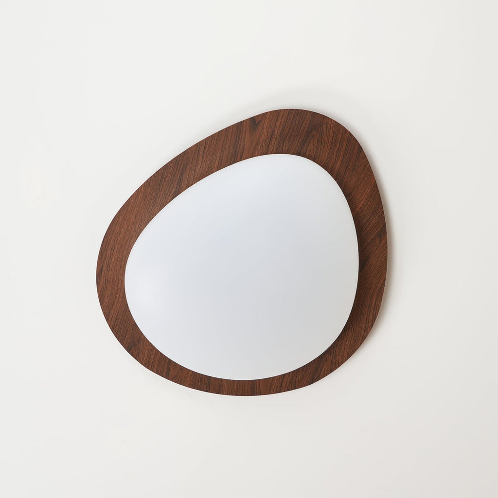 Scandinavian Wood Flush Mount Ceiling Light for Living Room — Halden Lighting
