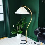 Scandinavian Wood Floor Lamp With Warm LED Glow for Living Room — Halden Lighting