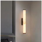 Modern Marble and Copper Wall Light With Warm LED Glow — Halden Lighting