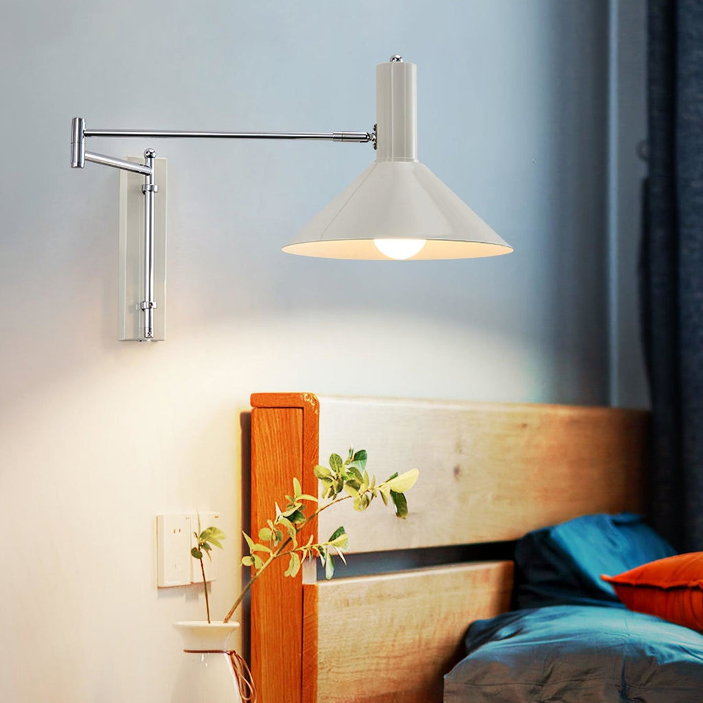 Retro Metal Wall Light With Tri-Colour LED Glow — Halden Lighting