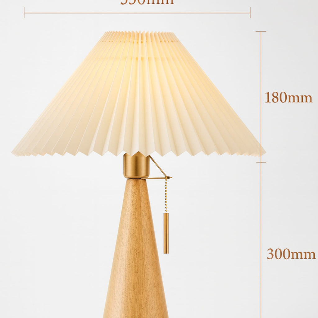Scandinavian Wood Table Lamp With Warm LED Glow — Halden Lighting