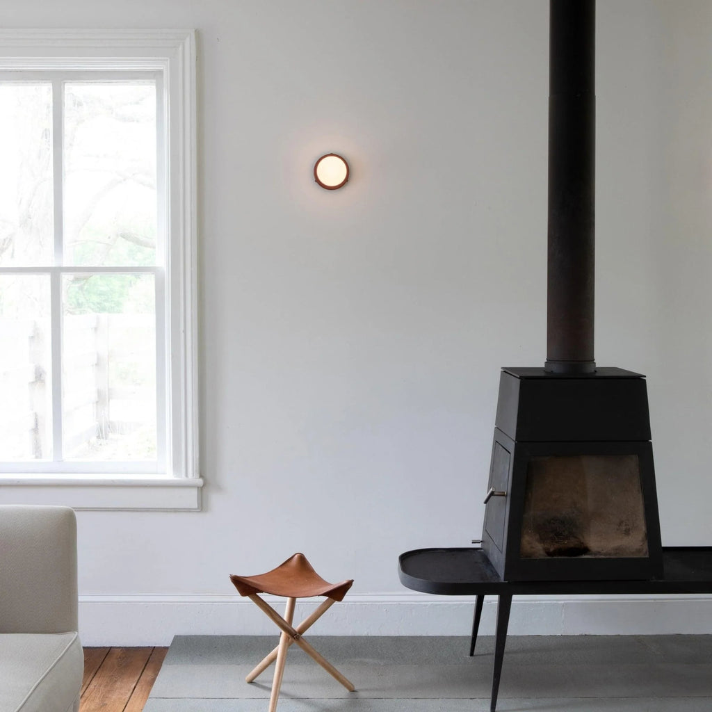 Modern Glass Wall Light With Warm LED Glow — Halden Lighting