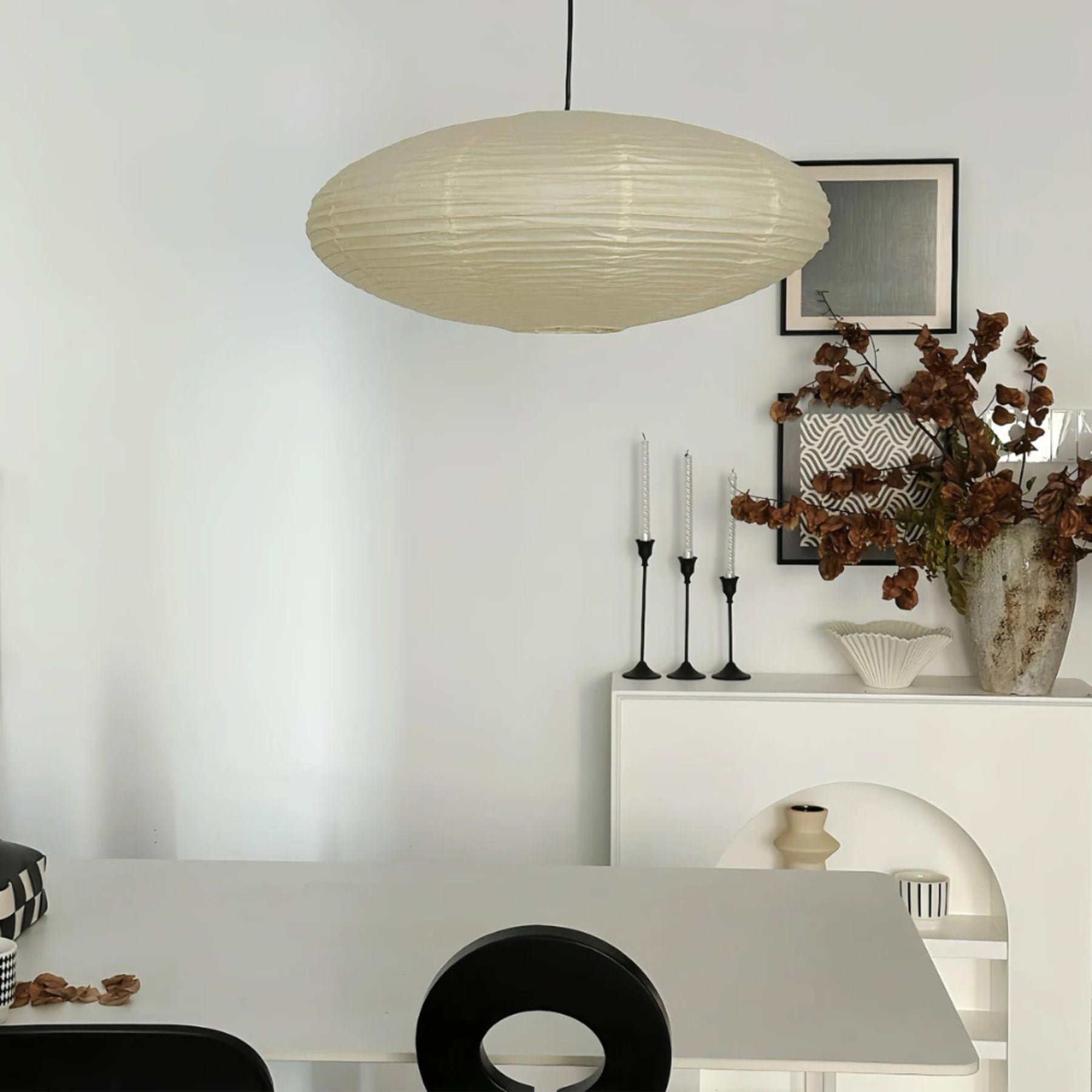 Scandinavian Paper Pendant Light With Warm LED Glow — Halden Lighting