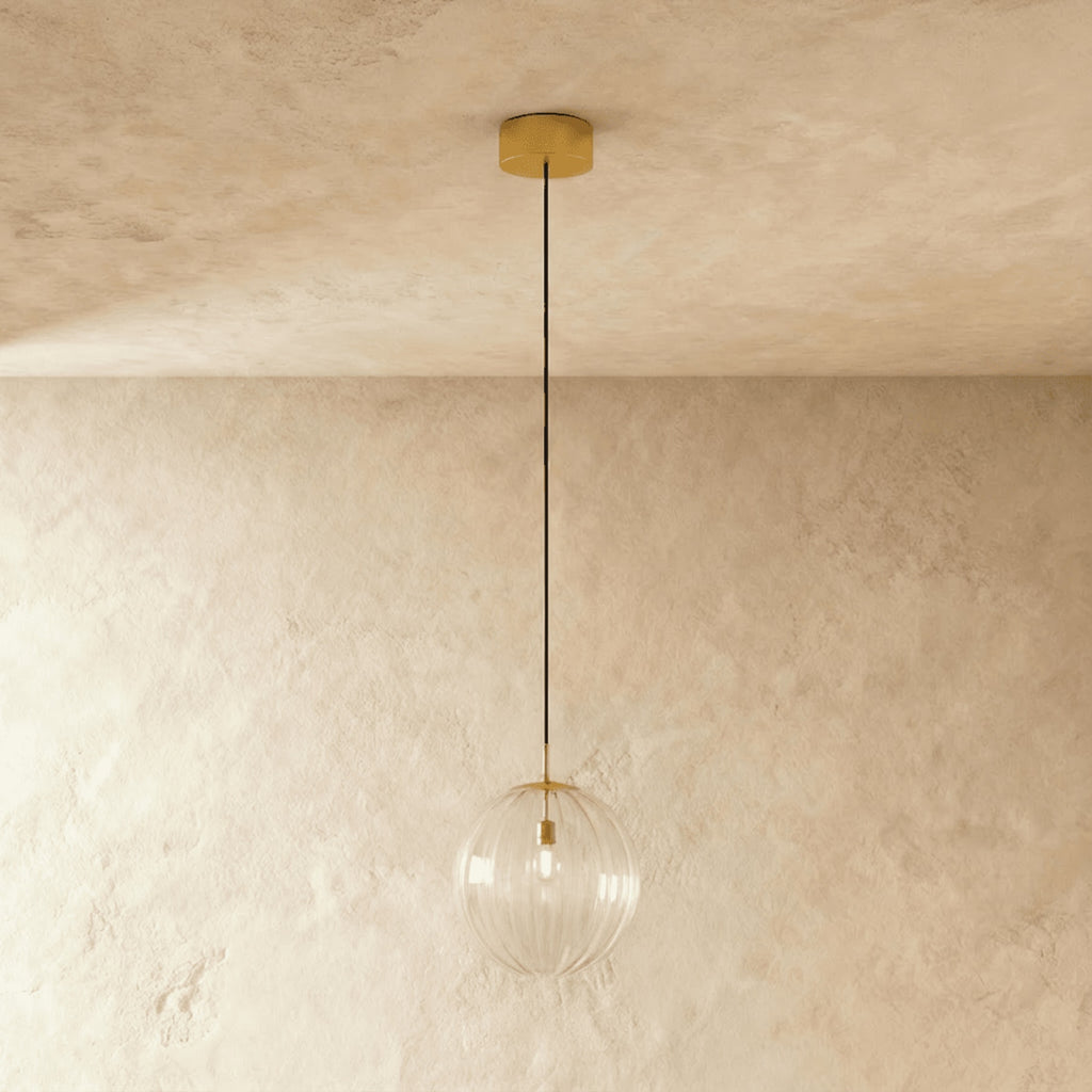 Modern Glass Pendant Light With Warm LED Glow in Warm White — Halden Lighting