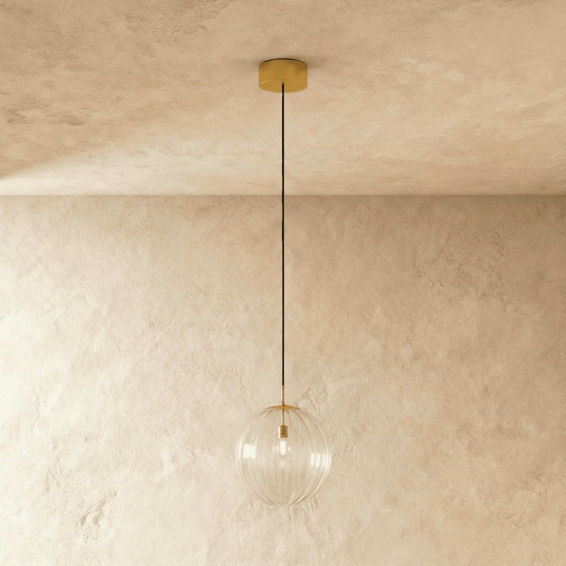 Modern Glass Pendant Light With Warm LED Glow in Warm White — Halden Lighting