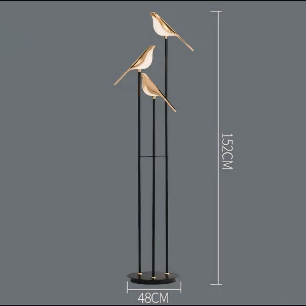 Modern Metal Floor Lamp for Living Room and Bedroom in Warm White — Halden Lighting