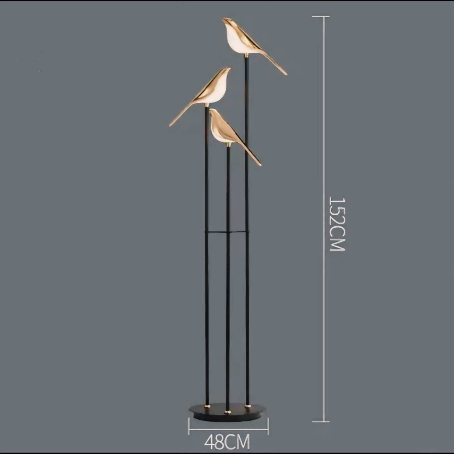 Modern Metal Floor Lamp for Living Room and Bedroom in Warm White — Halden Lighting