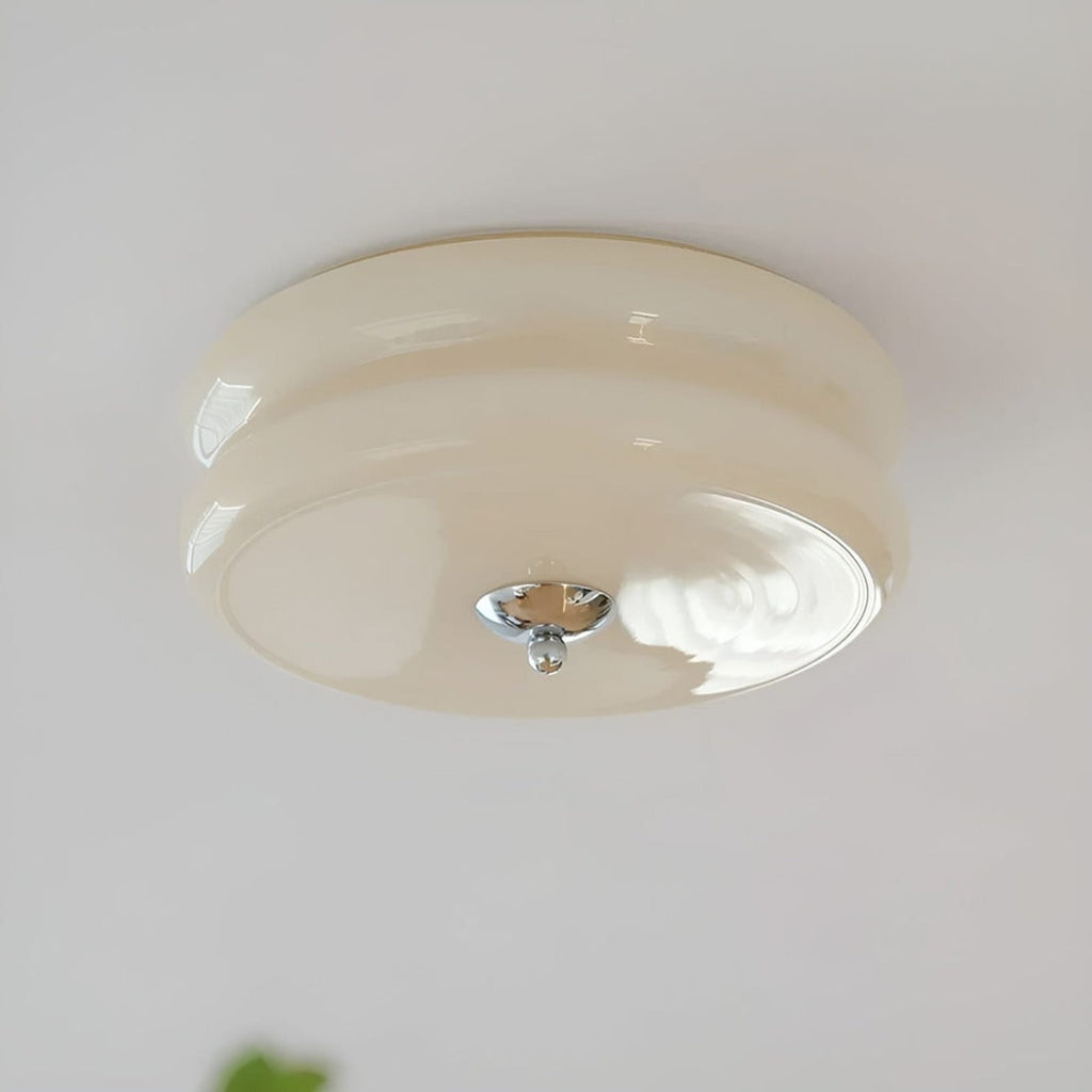 Retro Glass Flush Mount Ceiling Light For Living Room — Halden Lighting