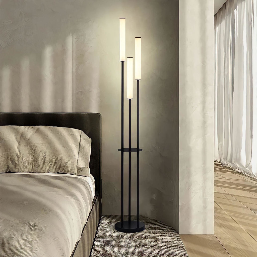 Modern Metal Floor Lamp for Living Room and Bedroom in Black — Halden Lighting