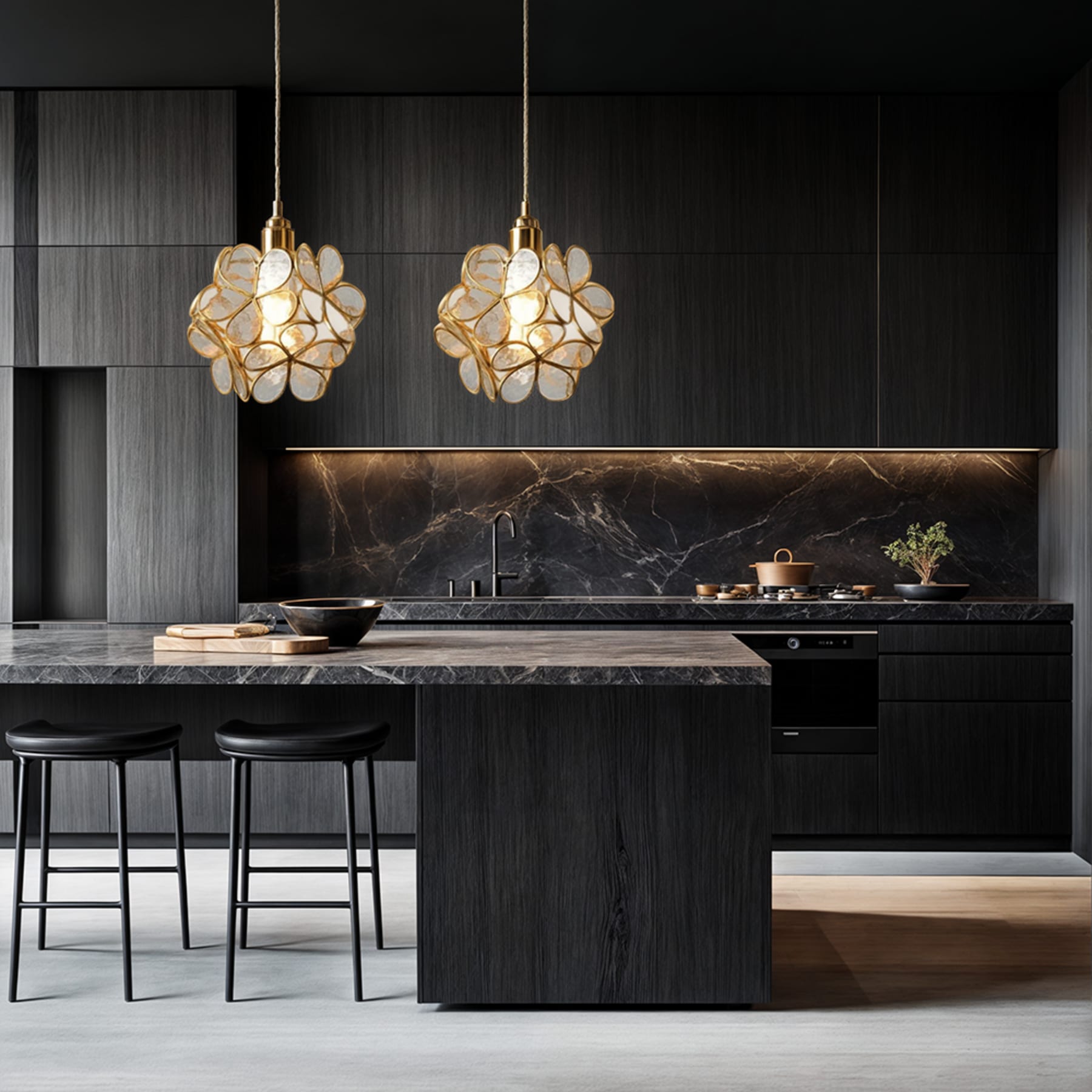 Modern Glass Pendant Light With Warm LED Glow — Halden Lighting