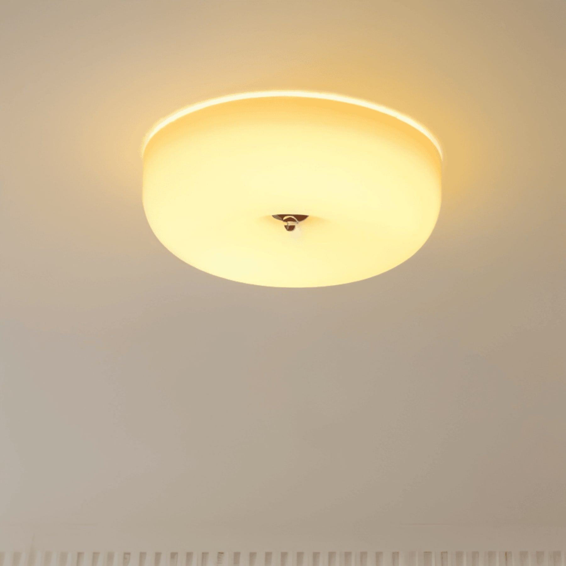 Modern Glass Flush Mount Ceiling Light for Living Room — Halden Lighting