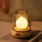 Modern Cordless Table Lamp With Warm LED Glow in Beige — Halden Lighting