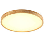 Scandinavian Wood Flush Mount Ceiling Light for Living Room — Halden Lighting