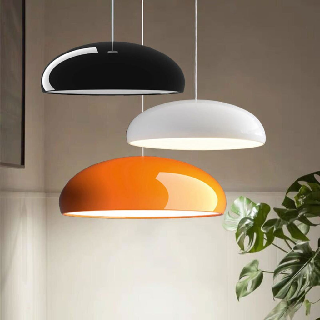 Modern Metal Pendant Light With Tri-Colour LED For Dining Room — Halden Lighting