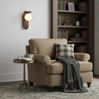 Modern Wood Wall Light With Tri-Colour LED Glow — Halden Lighting