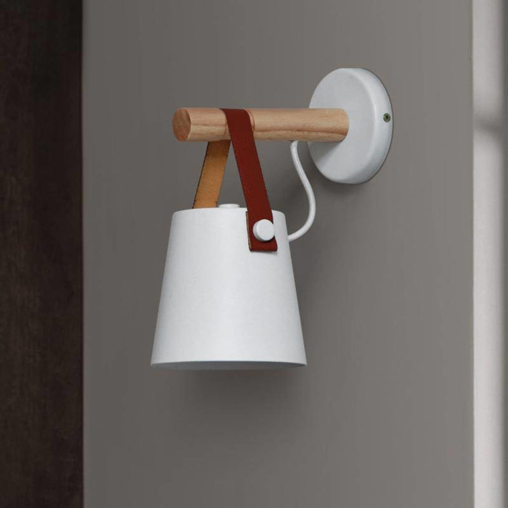 Modern Wood Wall Light With Warm LED Glow for Living Room — Halden Lighting