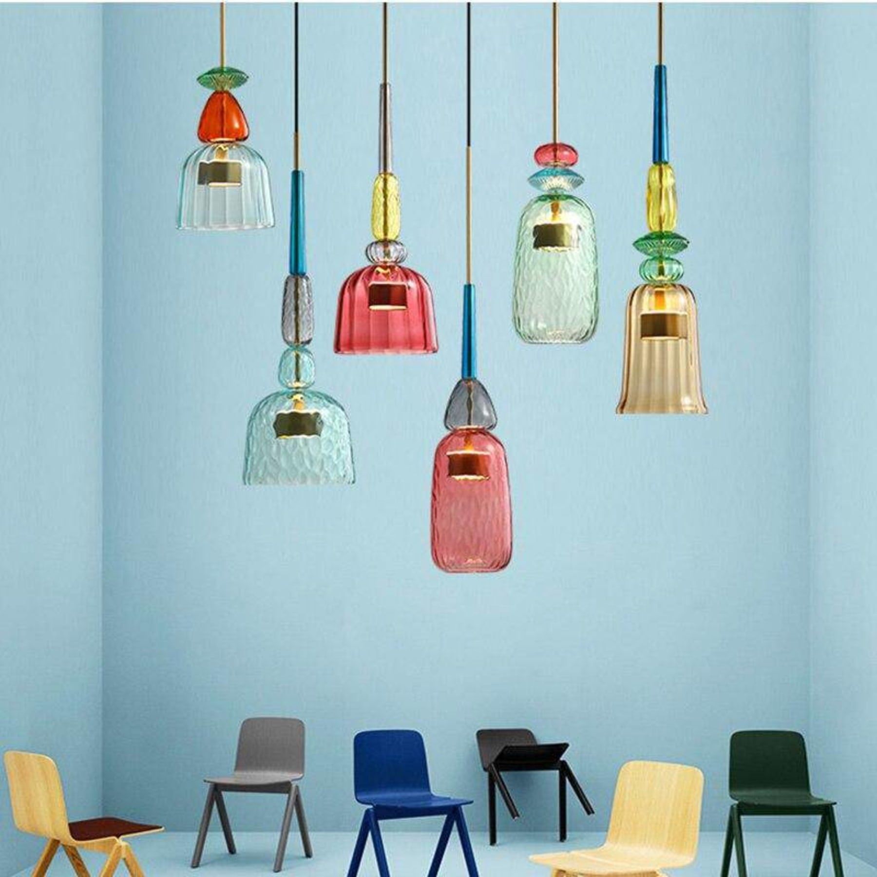 Modern Glass Pendant Light With Warm LED Glow — Halden Lighting
