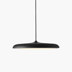 Minimalist Metal and Acrylic Pendant Light With Warm LED Glow in Black — Halden Lighting