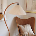 Scandinavian Wood Floor Lamp With Warm LED Glow for Living Room — Halden Lighting