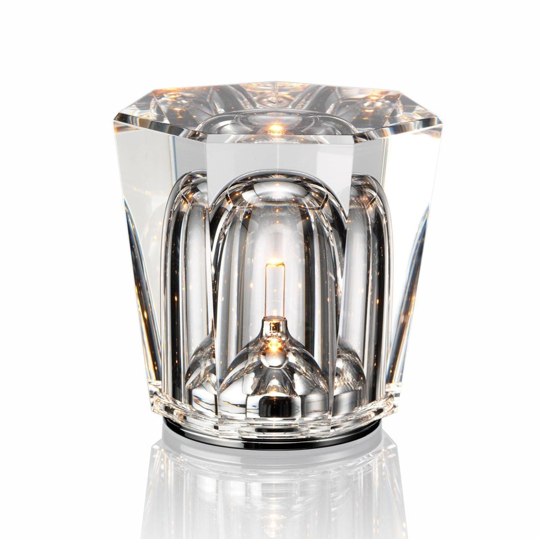 Modern Crystal Table Lamp With Warm LED Glow for Living Room — Halden Lighting