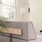 Retro Silk and Walnut Wall Light With Warm LED Glow — Halden Lighting