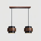 Modern Travertine And Wood Pendant Light For Dining Room — Halden Lighting
