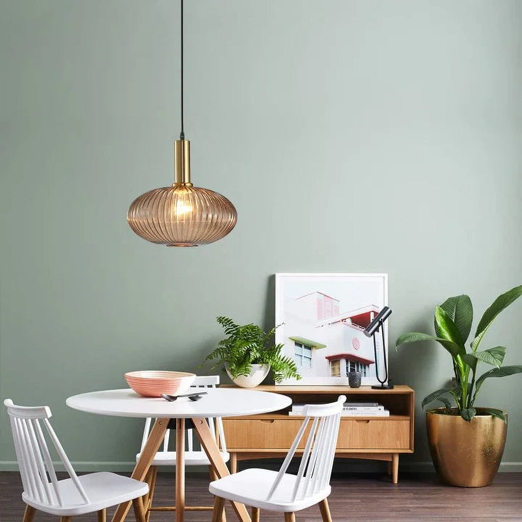 Modern Glass Pendant Light With Warm LED Glow — Halden Lighting