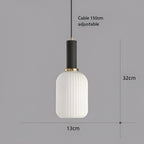 Modern Glass Pendant Light With Warm LED Glow — Halden Lighting