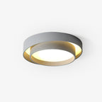 Modern Metal Flush Mount Ceiling Light With Cool Daylight Glow — Halden Lighting