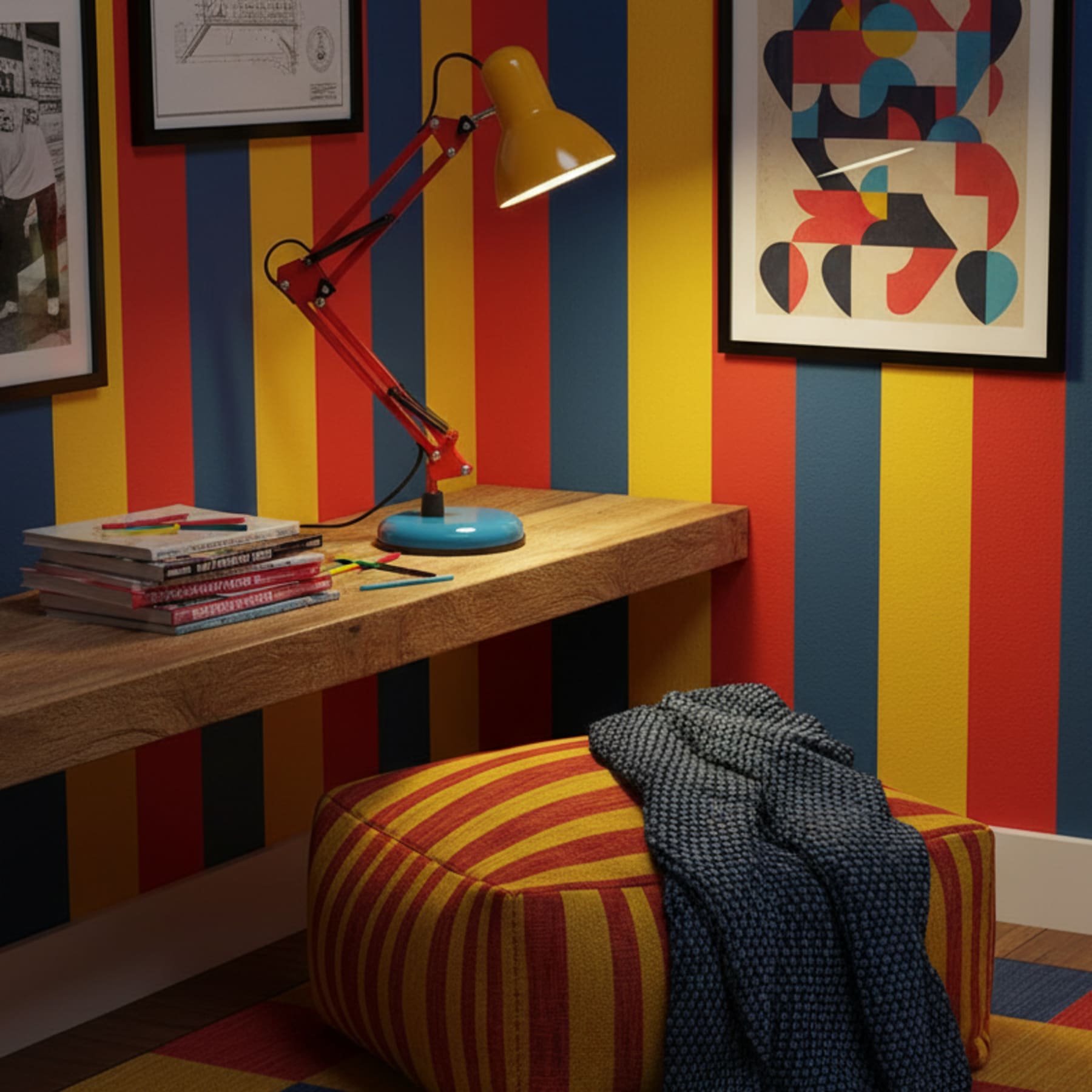 Modern Metal Table Lamp With Bulb Included for Home Office — Halden Lighting