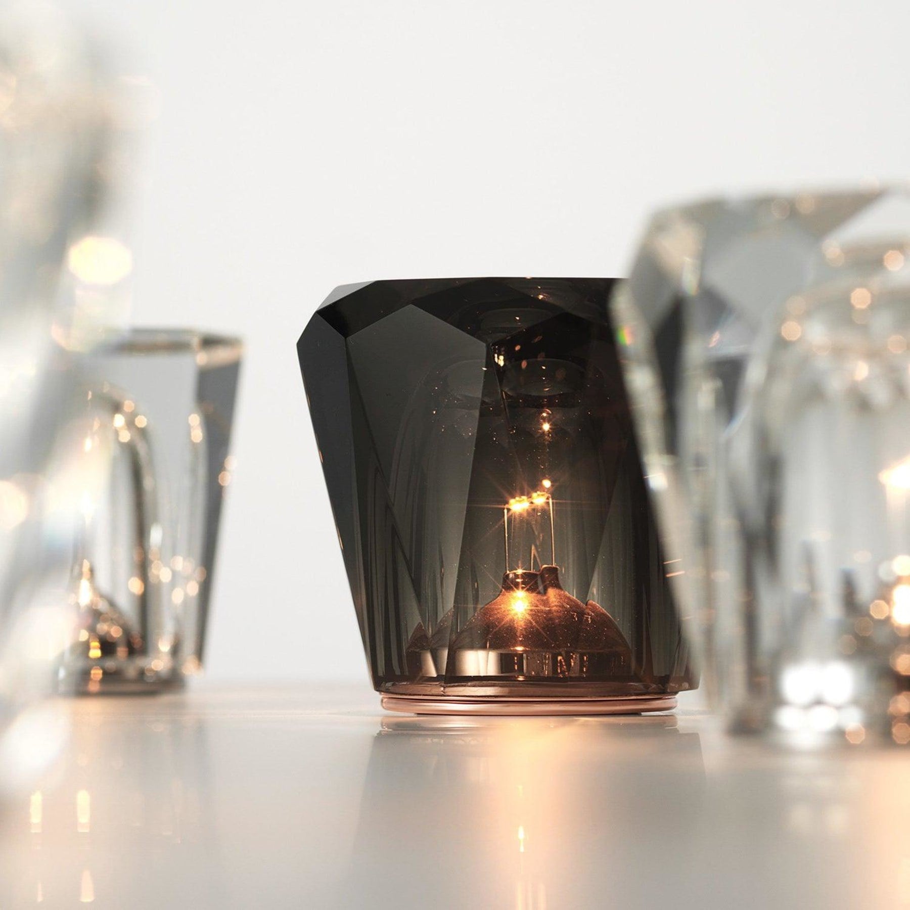 Modern Crystal Table Lamp With Warm LED Glow for Living Room — Halden Lighting