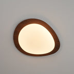 Scandinavian Wood Flush Mount Ceiling Light for Living Room — Halden Lighting