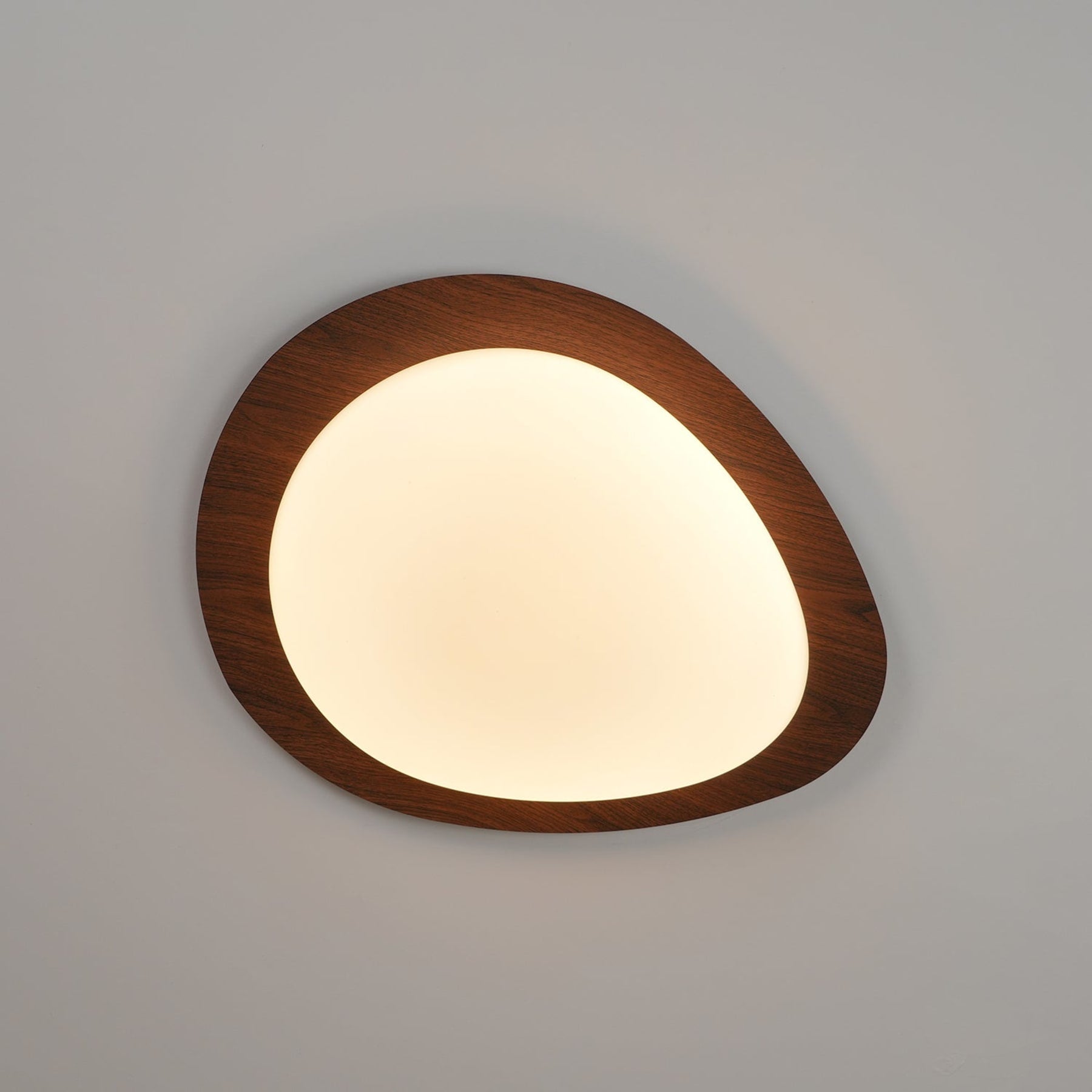 Scandinavian Wood Flush Mount Ceiling Light for Living Room — Halden Lighting
