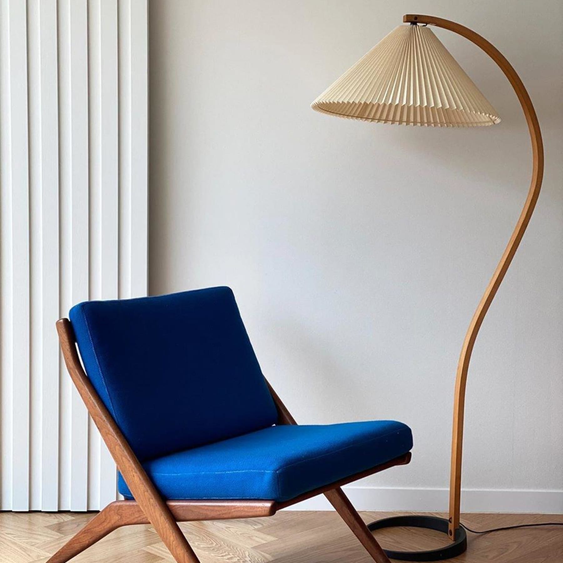 Scandinavian Wood Floor Lamp With Warm LED Glow for Living Room — Halden Lighting