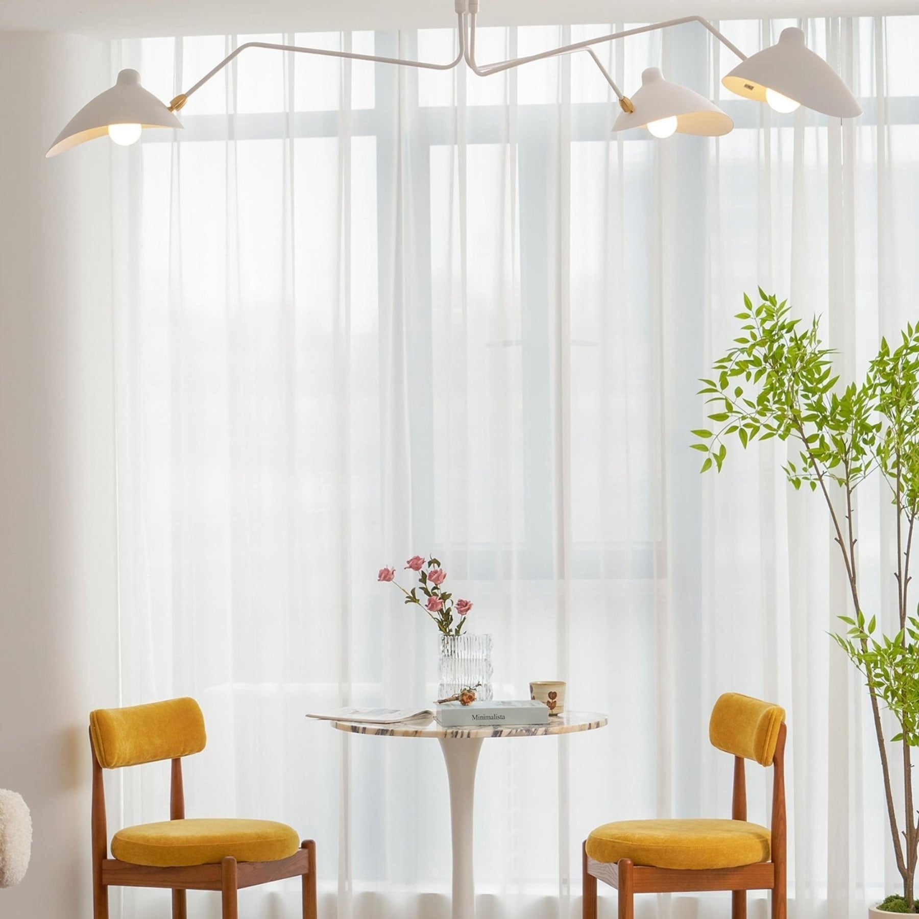 Modern Linear Metal Ceiling Light for Living Room — Halden Lighting